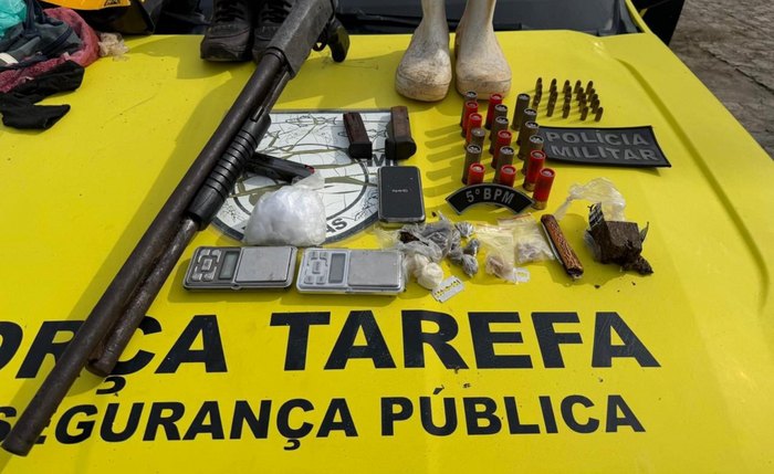 Algumas das apreensões de ilícitos feitas pela Polícia Militar