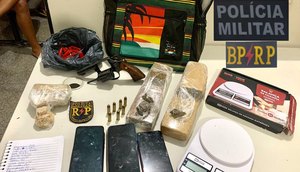 Três indivíduos foram presos por tráfico de drogas em Aracaju / Foto: Foto: Polícia Militar/Divulgação