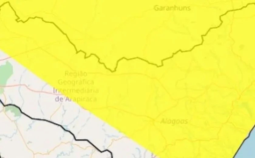 Novo aviso meteorológico do Inmet prevê chuvas intensas em AL