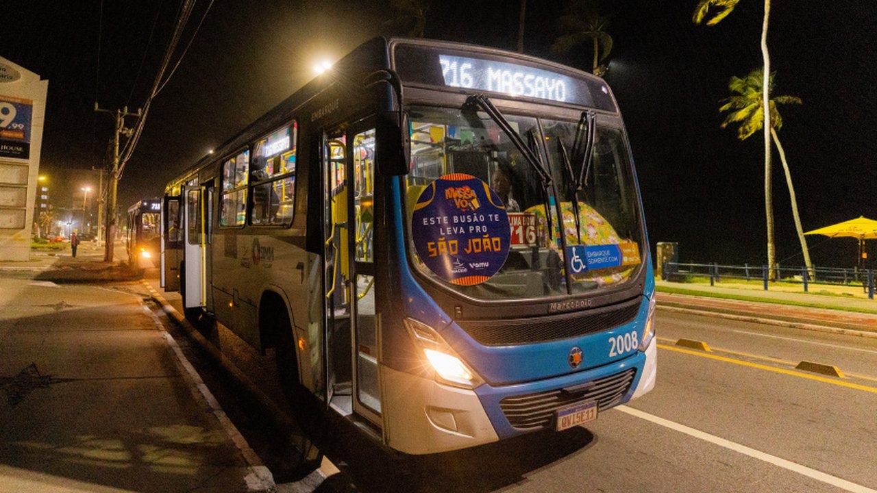 São João de Maceió terá ônibus grátis para cinco polos