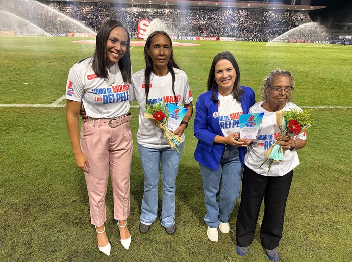 Projeto Lugar de Mulher é no Rei Pelé celebra pioneiras do futebol alagoano