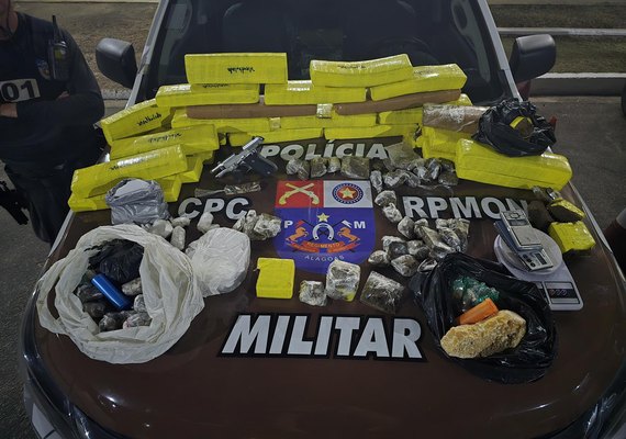 PM registra 16 armas de fogo e quase 80 quilos de drogas apreendidas na última semana em Alagoas