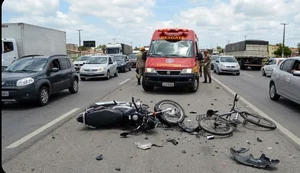 Álcool e perigo na AL-220: colisão entre moto e bicicleta deixa jovem ferido em Arapiraca