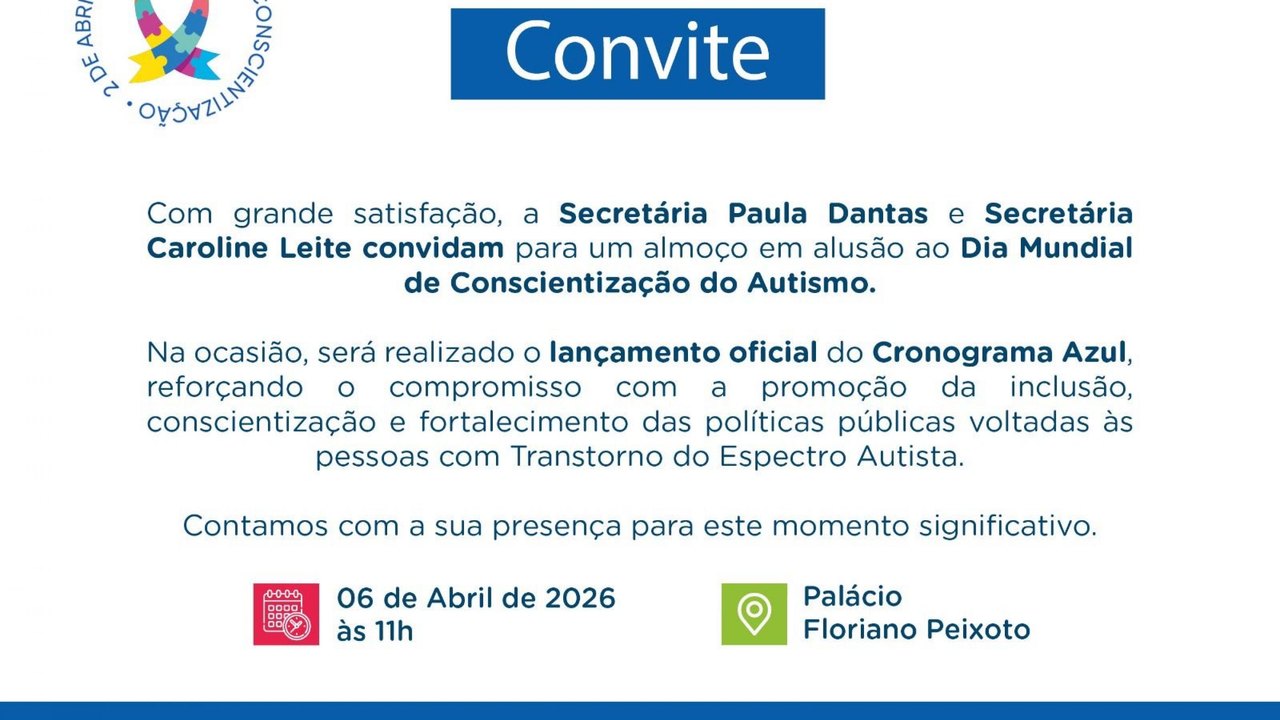 Secria promove evento em alusão ao Dia Mundial de Conscientização do Autismo