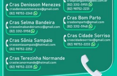 Usuários do Cras e Creas na capital podem tirar dúvidas por telefone e email