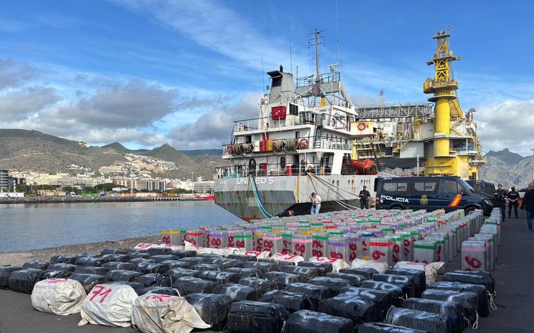 Espanha apreende quase 10 toneladas de cocaína em navio que partiu do Brasil