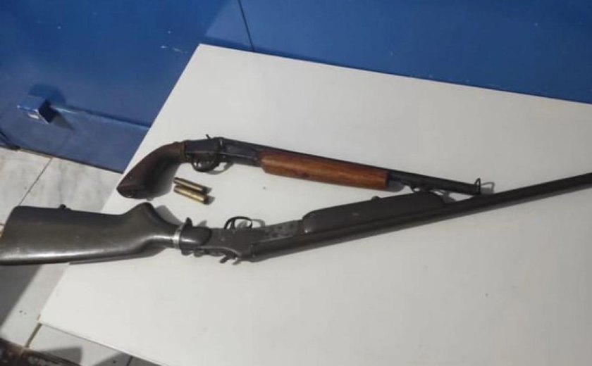 Polícia apreende duas espingardas após confronto armado em Mata do Luiz Pedro