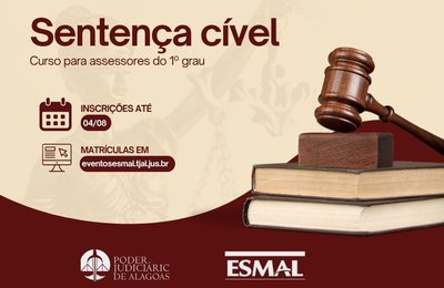 Assessores judiciais: inscrições abertas para curso sobre sentença cível
