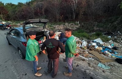 Operação Cidade Limpa coíbe descarte irregular de entulhos no bairro do São Jorge