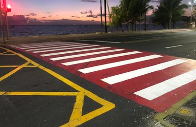 SMTT conclui sinalização horizontal na orla de Maceió
