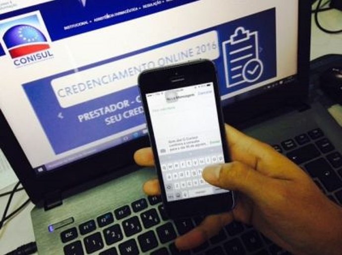 Conisul vai usar serviço de SMS para informar agendamentos