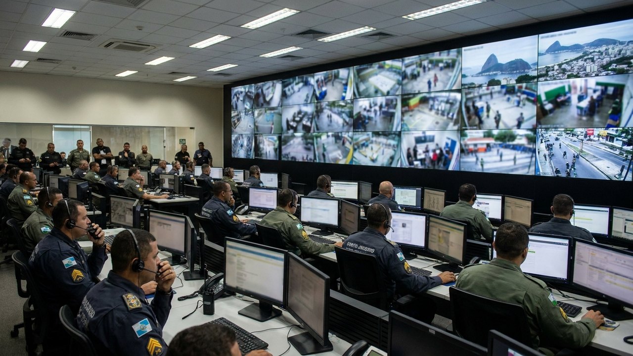 Forças de segurança estaduais e federais monitoram eleições no Rio com apoio de 50 mil câmeras