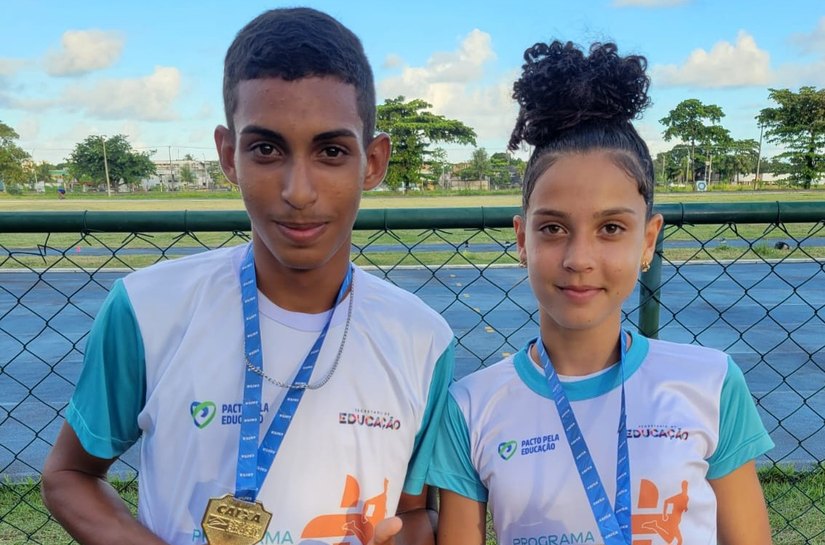 + Atletas: Estudantes de Coruripe conseguem ouro e prata no Campeonato Pernambucano de Atletismo Sub-16