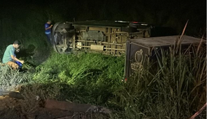 Até o momento, não há confirmação sobre feridos ou o estado de saúde dos ocupantes. / Foto: Reprodução 