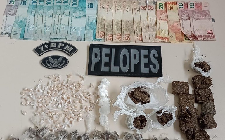 Polícia militar apreende mais de 130 pedras de crack e prende trio no sertão de Alagoas