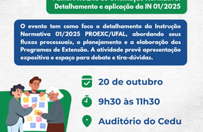 Ufal realiza painel para orientar cursos sobre a extensão curricularizada