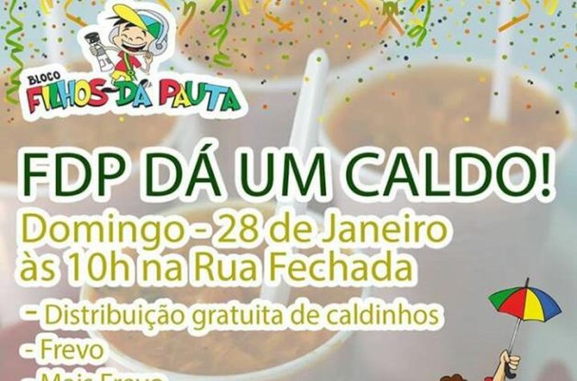 Filhos da Pauta “dá um caldo” acontece neste domingo (28), na orla de Maceió