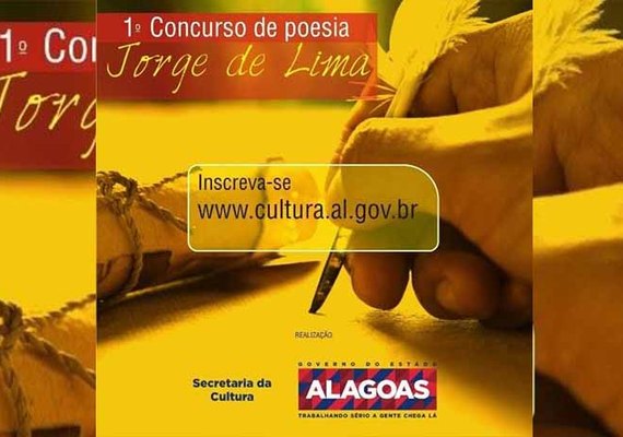 Prorrogadas inscrições para I Concurso de Poesia Jorge de Lima