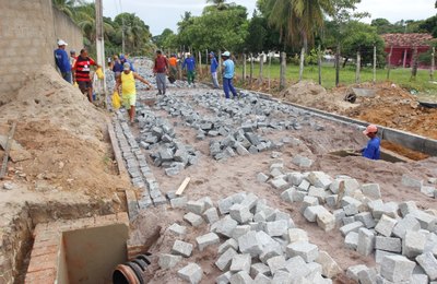 Marechal Deodoro: Obras no acesso à comunidade Cajazeiras estão avançadas