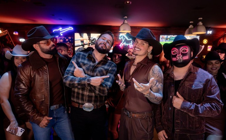 Diego & Arnaldo se unem à Country Beat em gravação de 'Hoje Vai Ter Rodeio' em Londrina