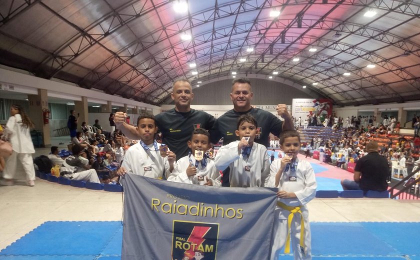 Crianças do Projeto Raiadinhos são medalhistas em campeonato de Taekwondo no Rio Grande do Norte