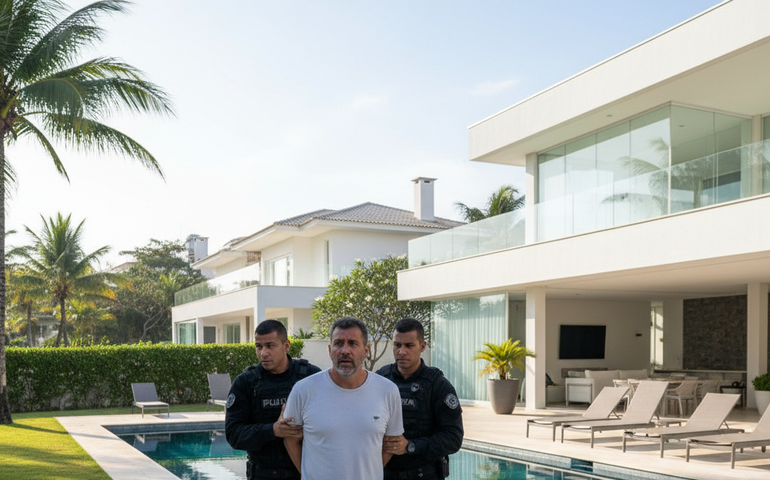 Adilsinho é preso em casa de luxo à beira da piscina em Cabo Frio