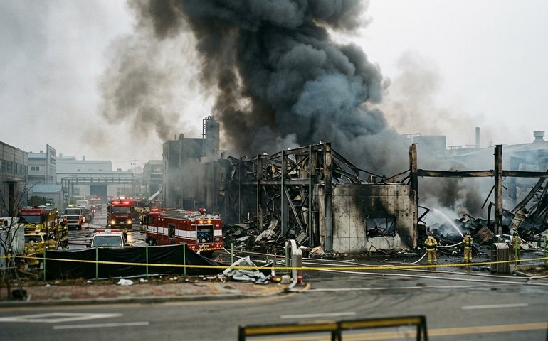 Explosão causa incêndio e deixa ao menos cinco mortos em instalação industrial na Coreia do Sul
