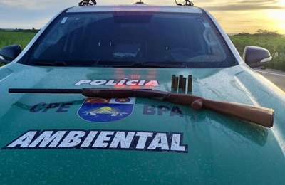 PM-AL apreende arma, aves silvestres e redes de pesca predatória no interior