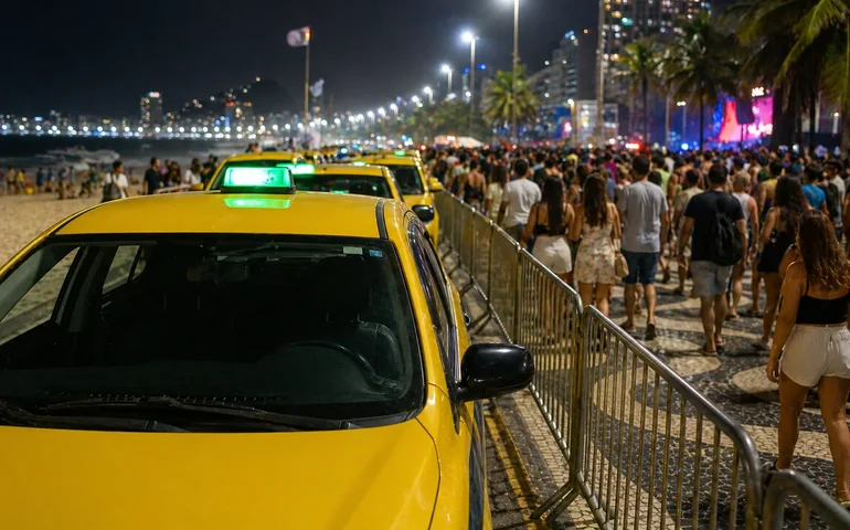 Taxistas terão preços fixos na saída do show de Shakira em Copacabana; veja tabela
