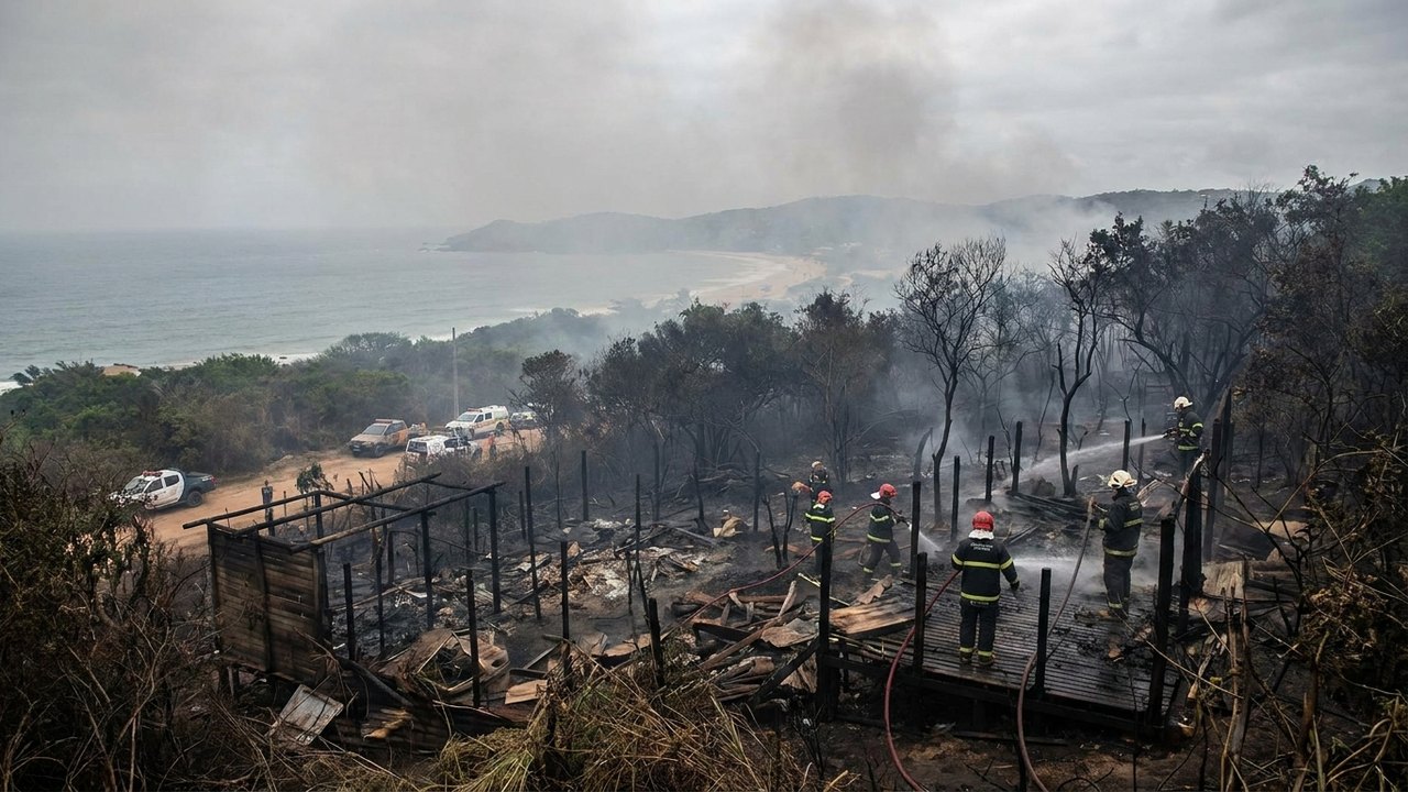 Incêndio atinge paraíso naturista de Búzios, na Região dos Lagos do Rio