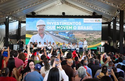 Trecho da Transnordestina financiado pelo Banco do Nordeste chega a 75% de conclusão