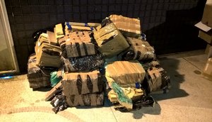 droga apreendida posto de fiscalização  / Foto: PM 