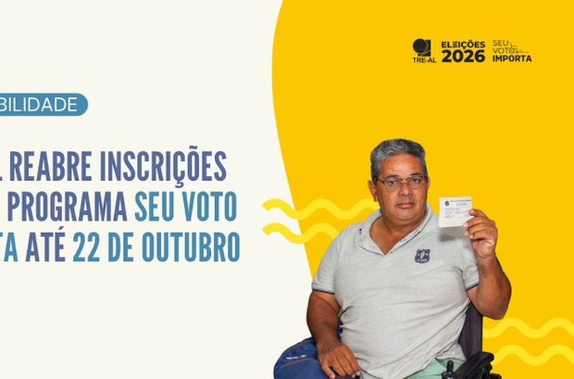 Acessibilidade: TRE/AL reabre inscrições para o programa Seu Voto Importa até 22 de outubro