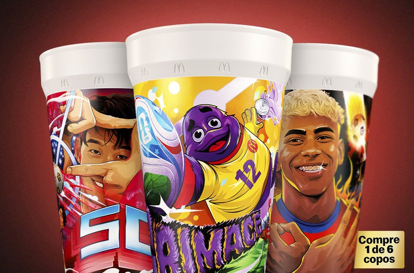 McDonald’s entra no clima da Copa do Mundo da FIFA 26™ com McOferta especial e copos exclusivos de ícones do futebol