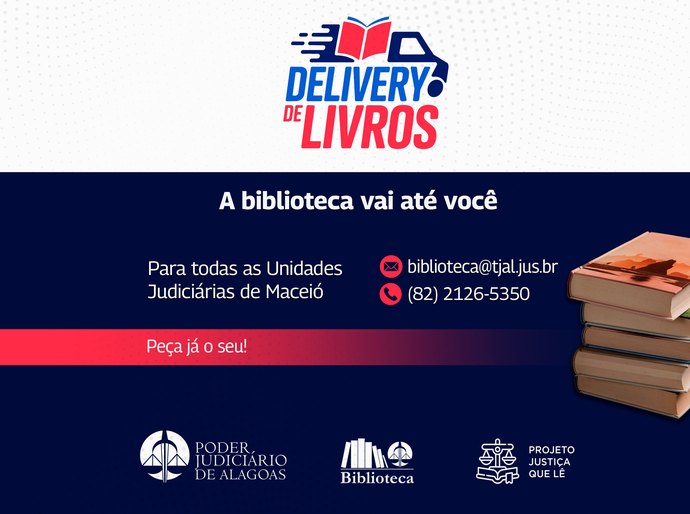 Biblioteca do Judiciário oferece serviço de delivery de livros