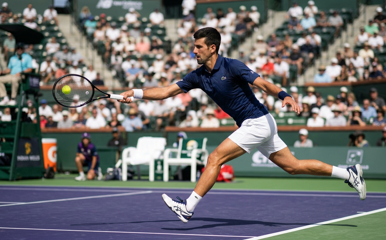 Djokovic supera norte-americano em duelo difícil e avança às oitavas em Indian Wells