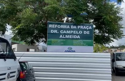 Prefeitura de Anadia inicia reforma da Praça Dr. Campelo de Almeida