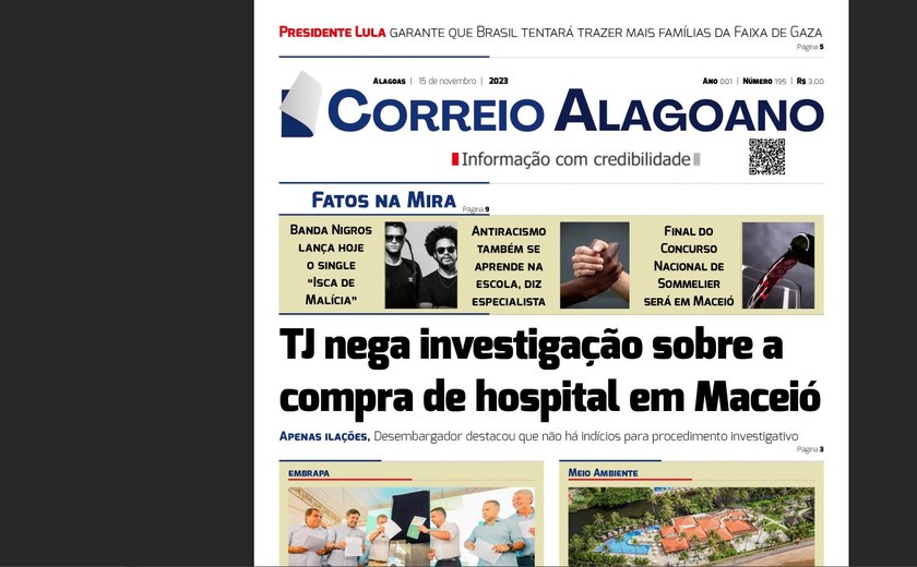 TJ nega investigação sobre a compra de hospital em Maceió