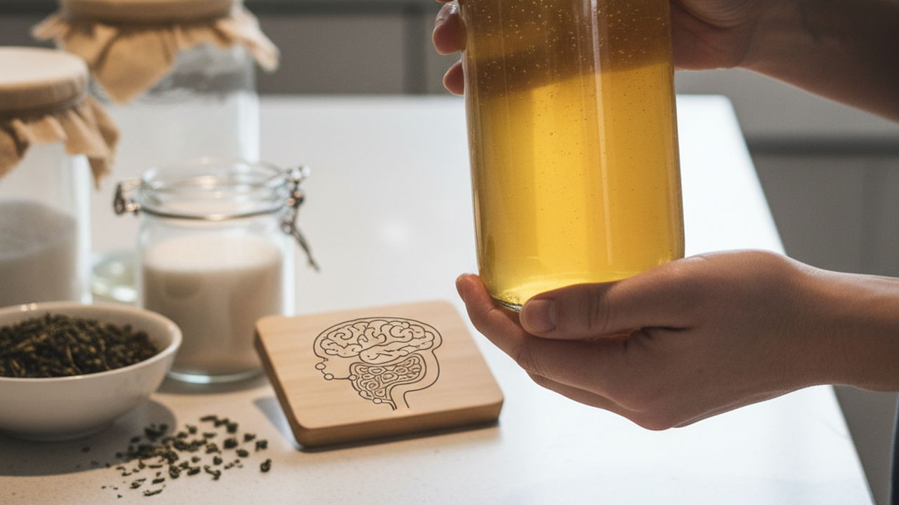 Eixo intestino-cérebro: kombucha é bebida ideal para sua saúde mental; entenda
