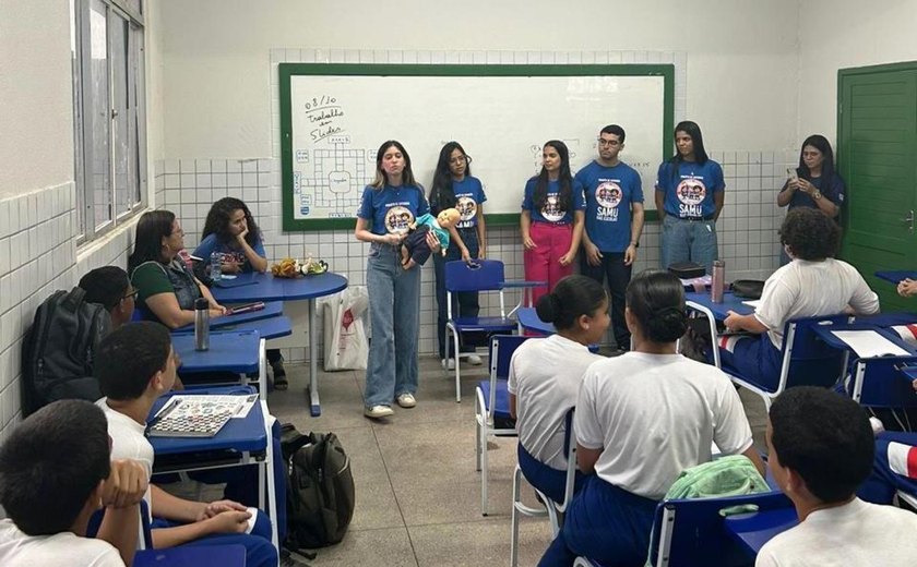 Projeto Samu nas Escolas retoma atividades com orientações de primeiros socorros a alunos de Maceió