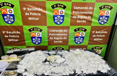 PM descobre drogas enterradas no Sertão e apreende arma de fogo em Porto Real do Colégio