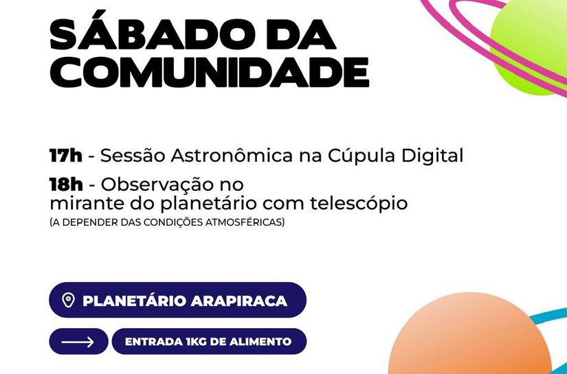 Prefeitura realiza, neste sábado (7), mais uma edição do projeto Sábado da Comunidade, no Planetário