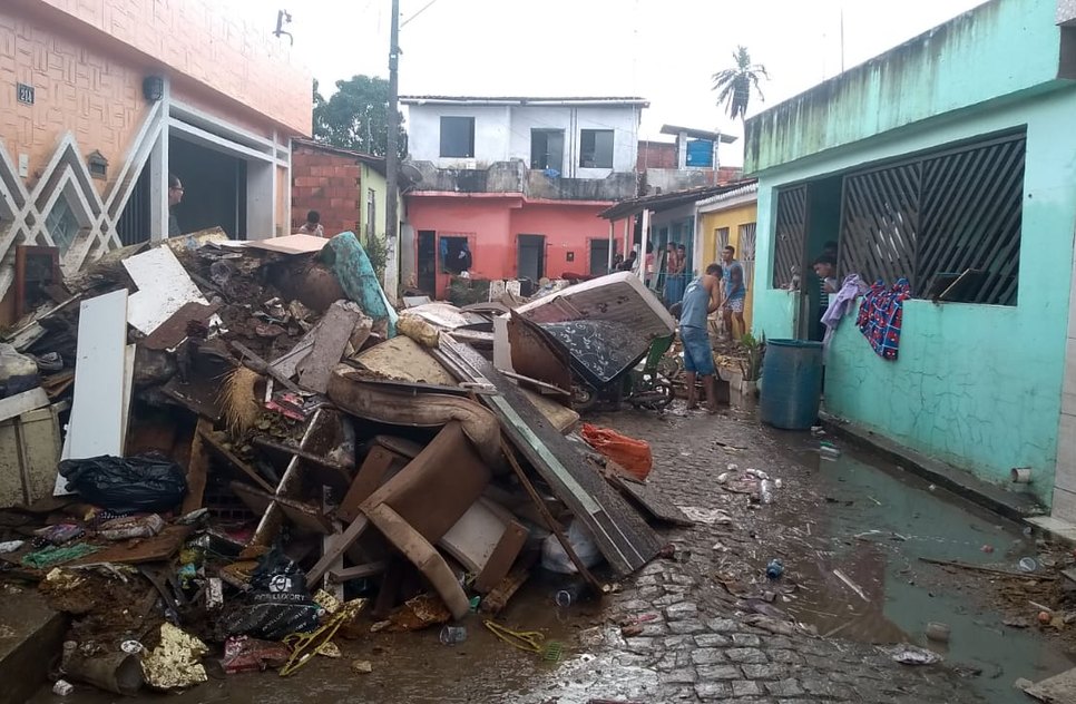 destruição em Riachuelo