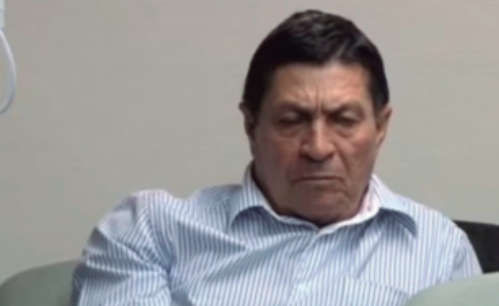 Luiz Pedro durante o júri em 2015, quando foi condenado a 26 anos de prisão