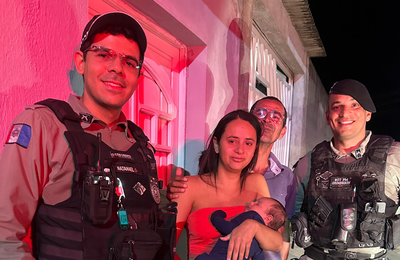 Guarnição da Polícia Militar salva bebê vítima de engasgo em Roteiro