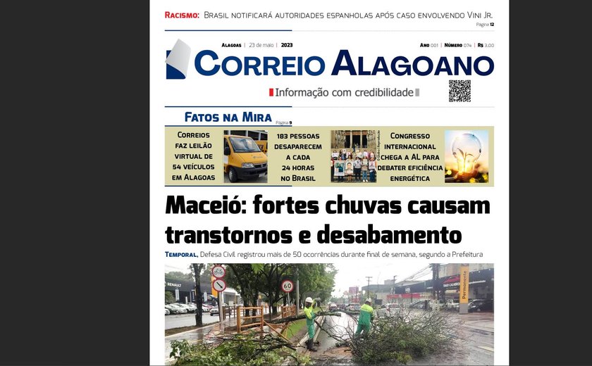Maceió: fortes chuvas causam transtornos e desabamento