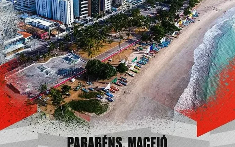 Flamengo homenageia Maceió pelos 209 anos e post repercute no Instagram