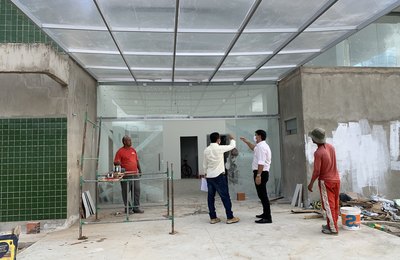 Secretário visita obras de PSF’s que estão em andamento, em Palmeira