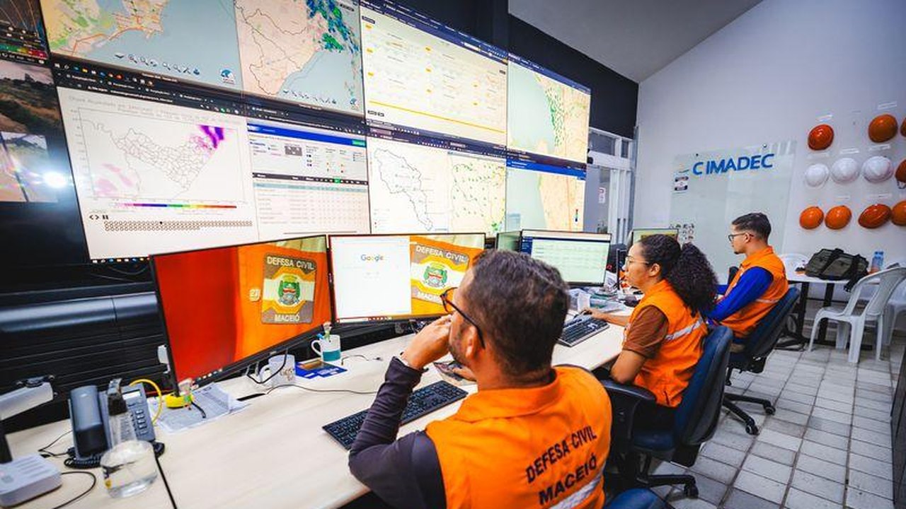 Tecnologia e monitoramento 24 horas reforçam prevenção da Defesa Civil de Maceió
