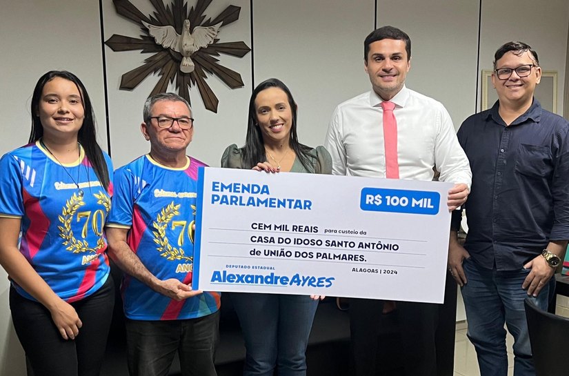 Deputado Alexandre Ayres destina emenda de R$ 100 mil para Casa do Idoso Santo Antônio, em União dos Palmares